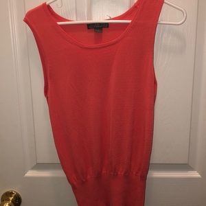 2/$12 Coral colored sweater shell